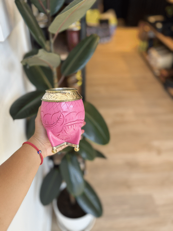 Torpedo Exclusivo Rosado con Base de Cuero Labrado